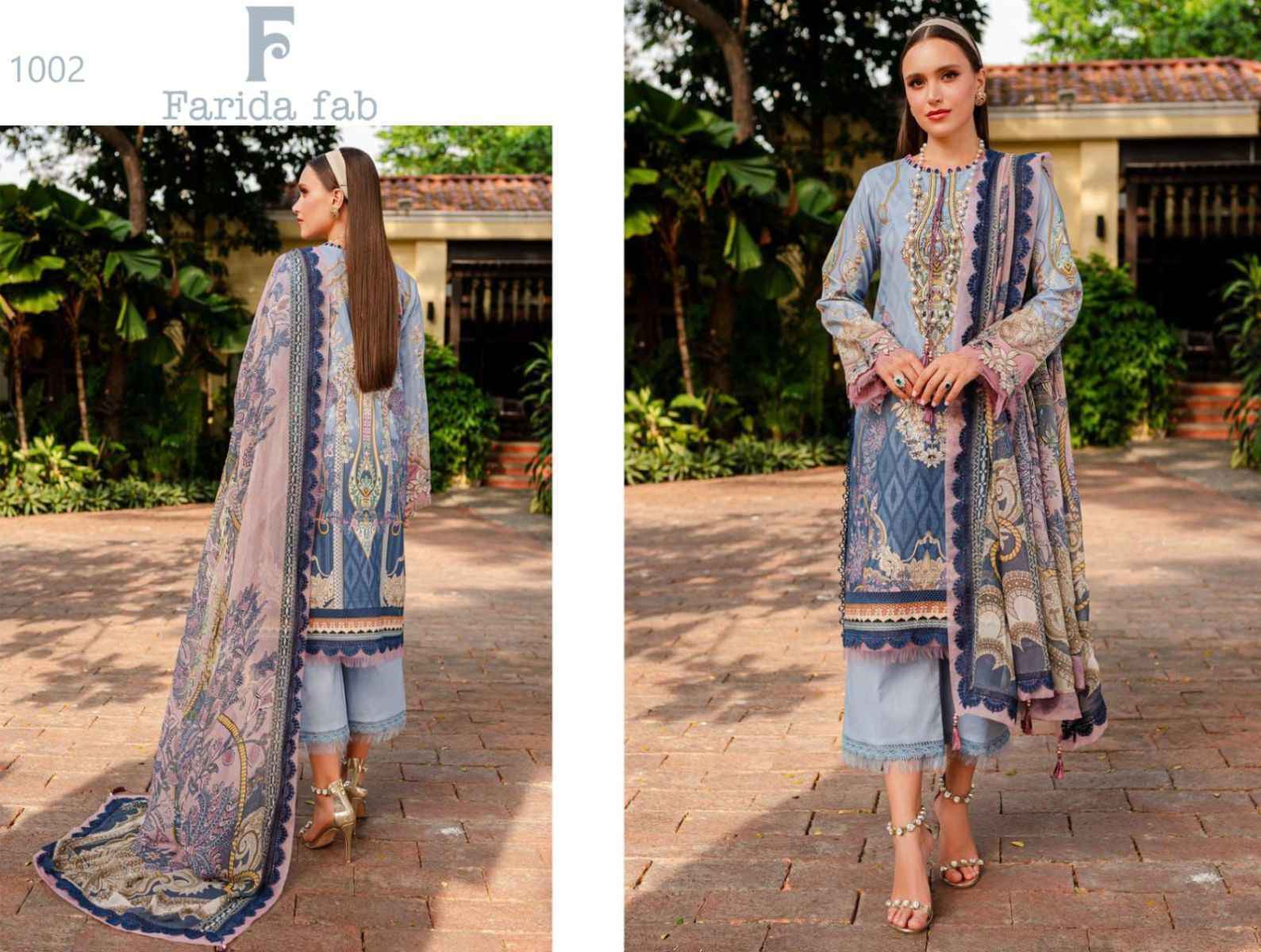 Farida Fab Gulmohar Cotton Dress Material (6 pcs Catalogue)