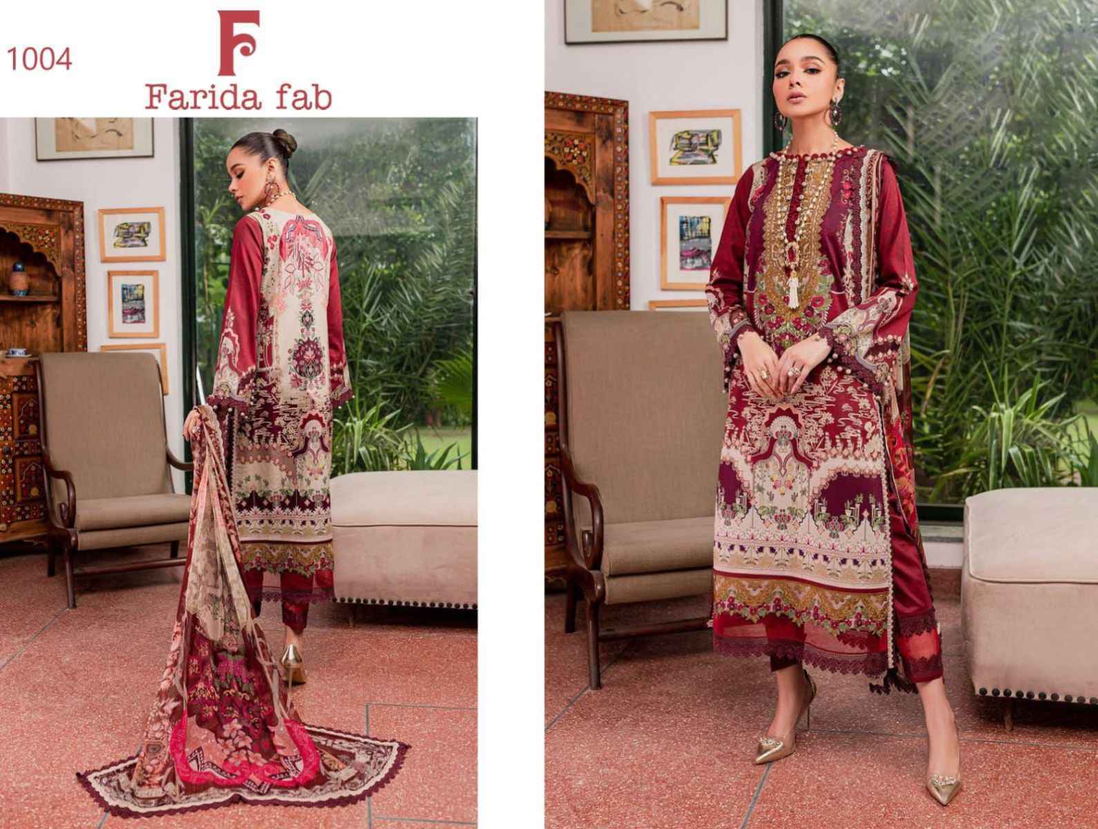 Farida Fab Gulmohar Cotton Dress Material (6 pcs Catalogue)