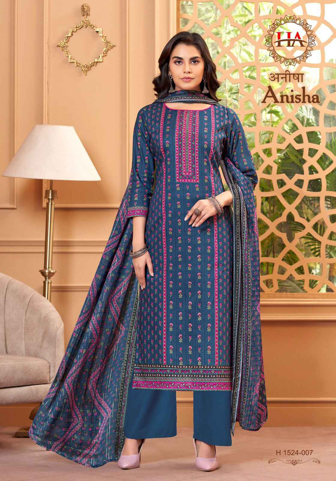 Harshit Anisha Pure Cotton Dress Material (8 Pc Catalog)