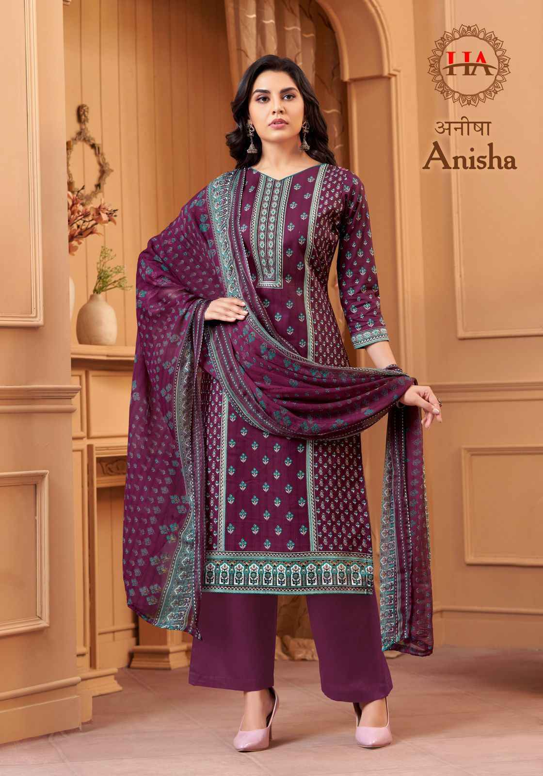 Harshit Anisha Pure Cotton Dress Material (8 Pc Catalog)