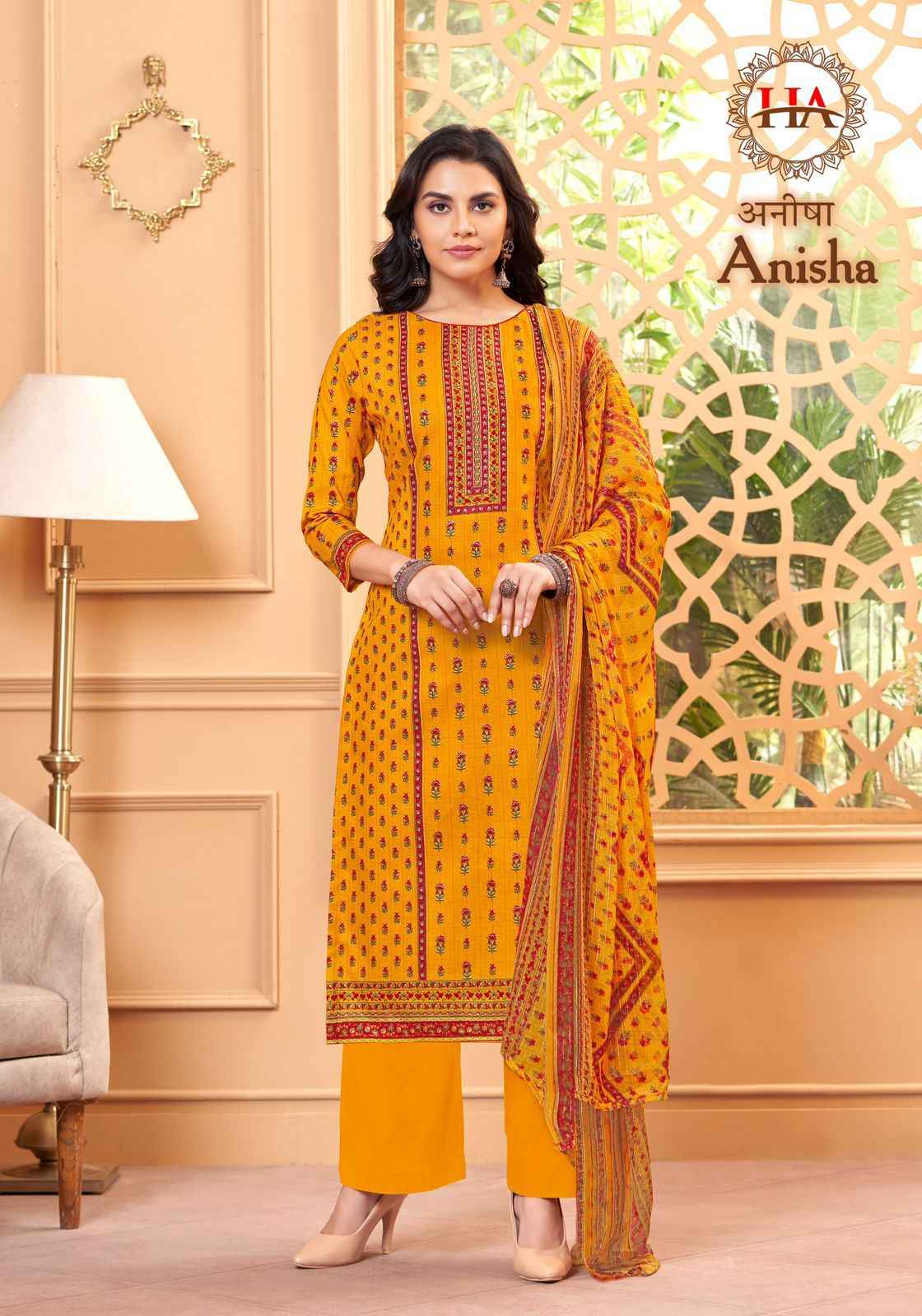 Harshit Anisha Pure Cotton Dress Material (8 Pc Catalog)