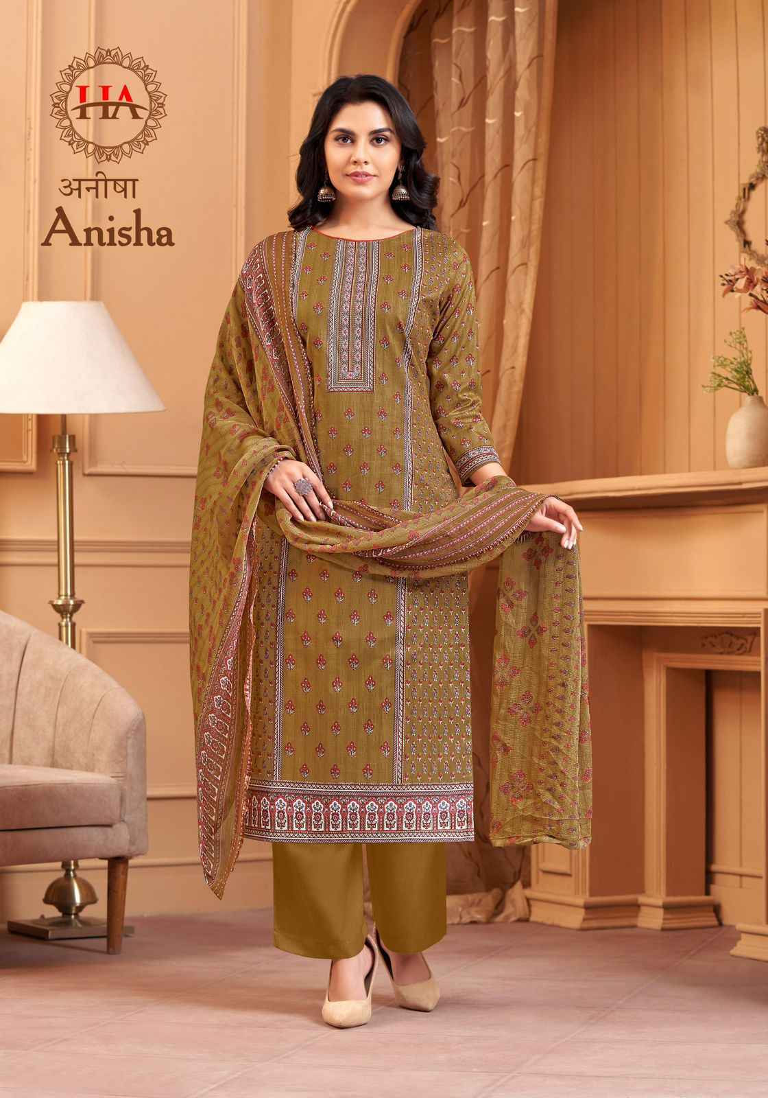 Harshit Anisha Pure Cotton Dress Material (8 Pc Catalog)