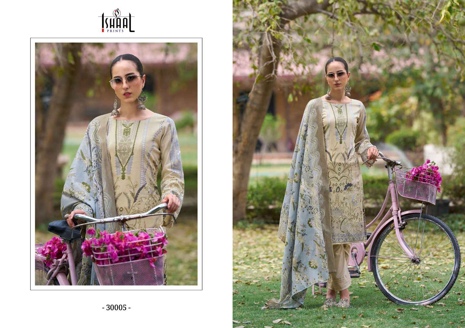 Ishaal Prints Gulmohar Vol-30 Pure Lawn Dress Material (10 Pc Catalouge)