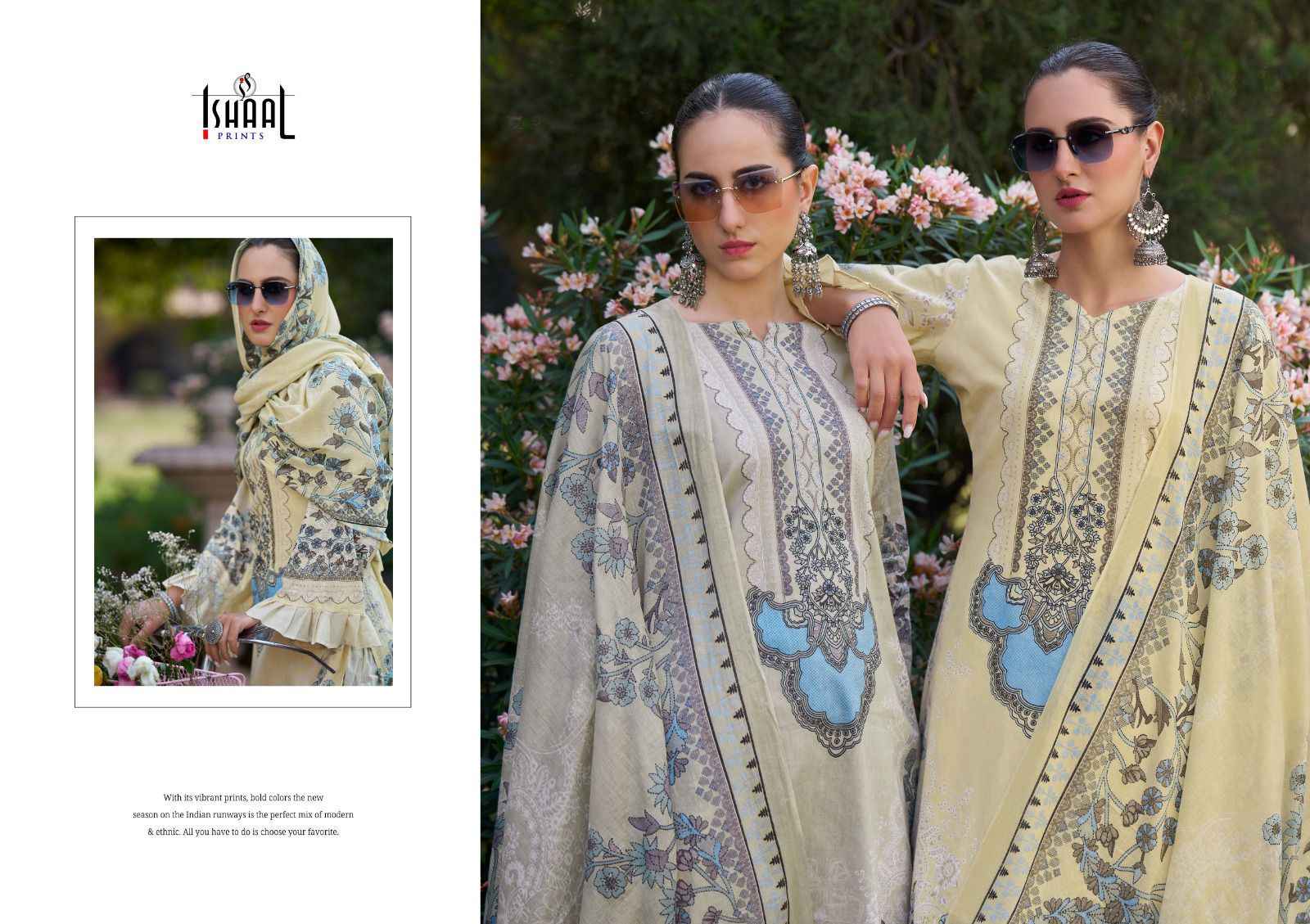 Ishaal Prints Gulmohar Vol-30 Pure Lawn Dress Material (10 Pc Catalouge)