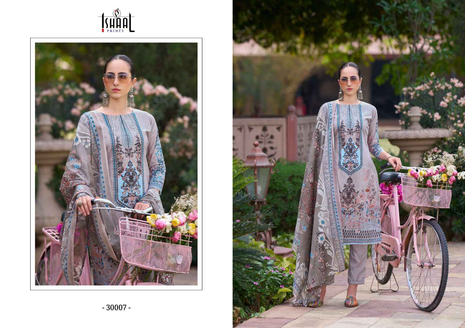 Ishaal Prints Gulmohar Vol-30 Pure Lawn Dress Material (10 Pc Catalouge)