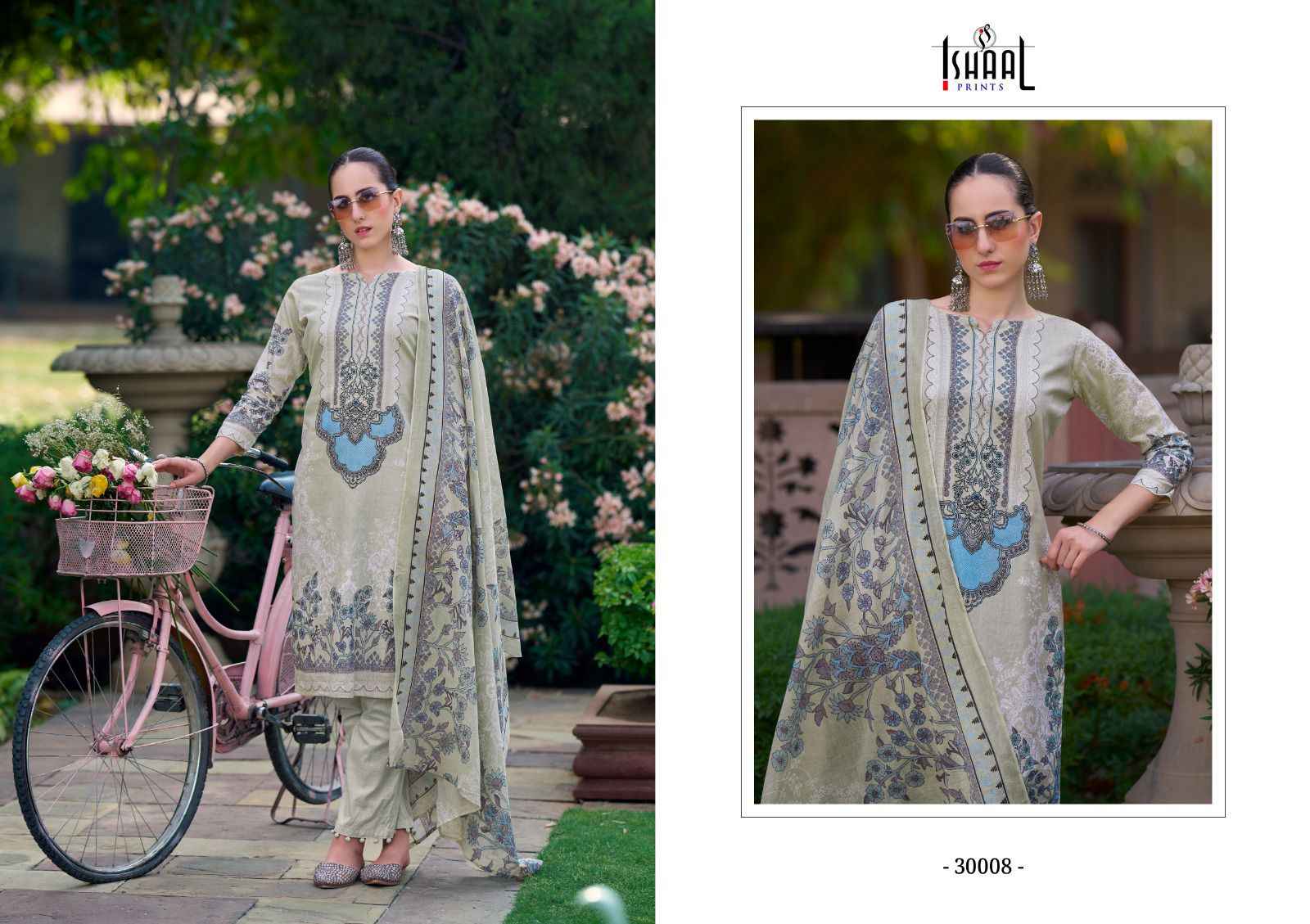 Ishaal Prints Gulmohar Vol-30 Pure Lawn Dress Material (10 Pc Catalouge)