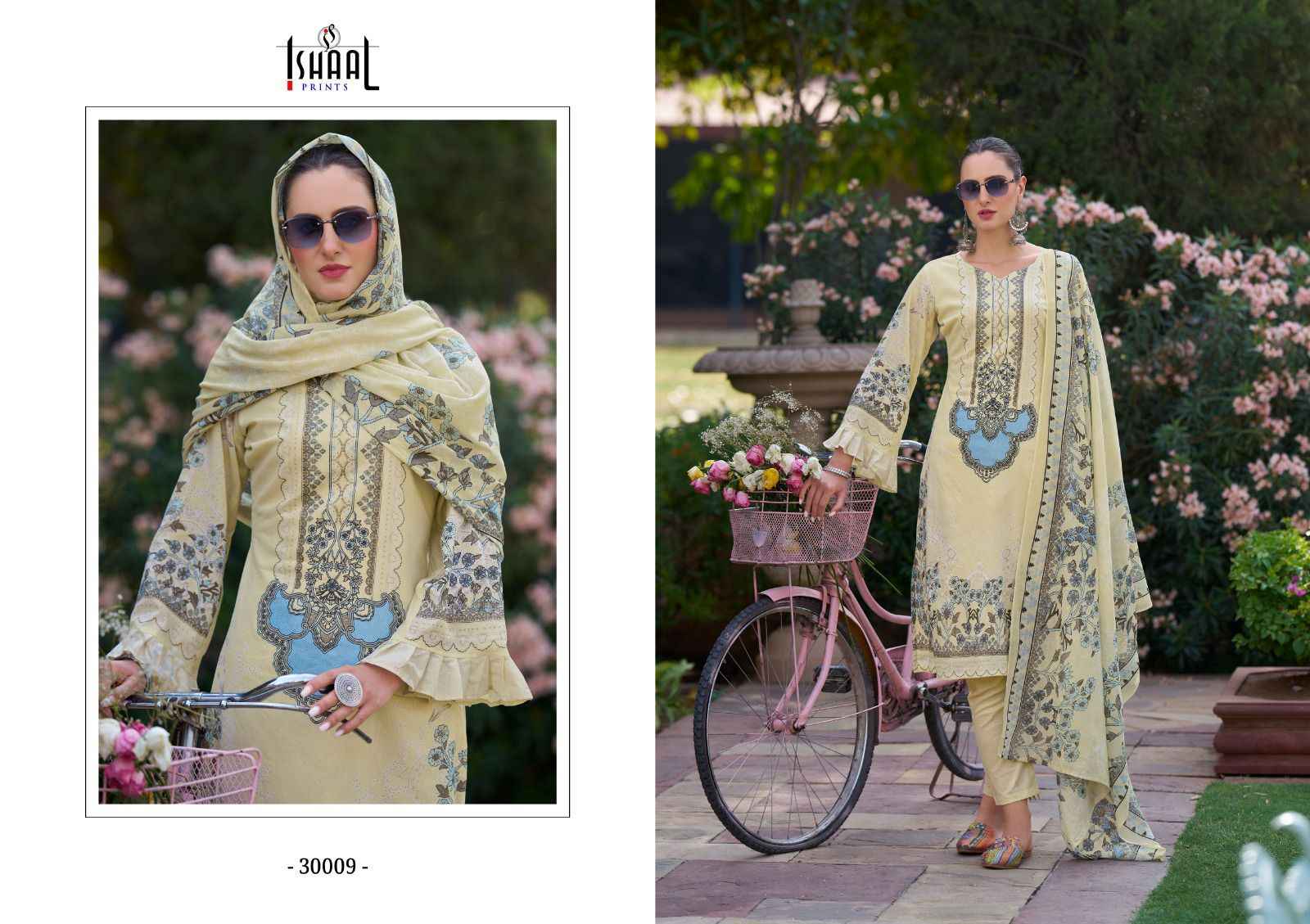 Ishaal Prints Gulmohar Vol-30 Pure Lawn Dress Material (10 Pc Catalouge)