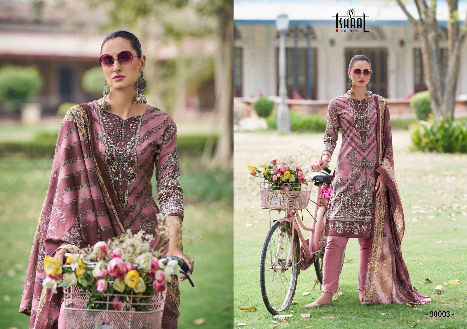 Ishaal Prints Gulmohar Vol-30 Pure Lawn Dress Material (10 Pc Catalouge)