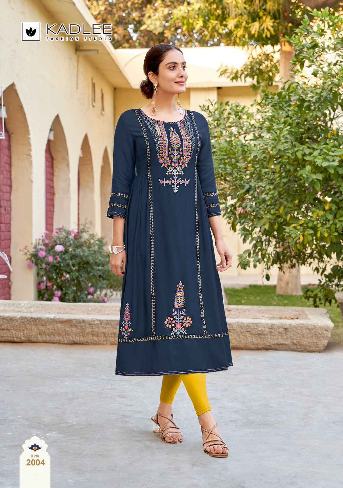 Kadlee Anshika Rayon Weaving Kurti (4 Pc Catalouge)