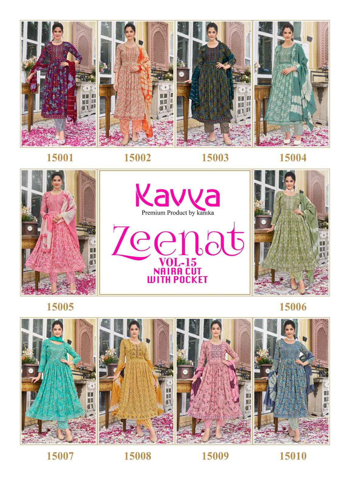 Kavya Zeenat Vol-15 Capsule Readymade Suit (10 pcs Catalogue)