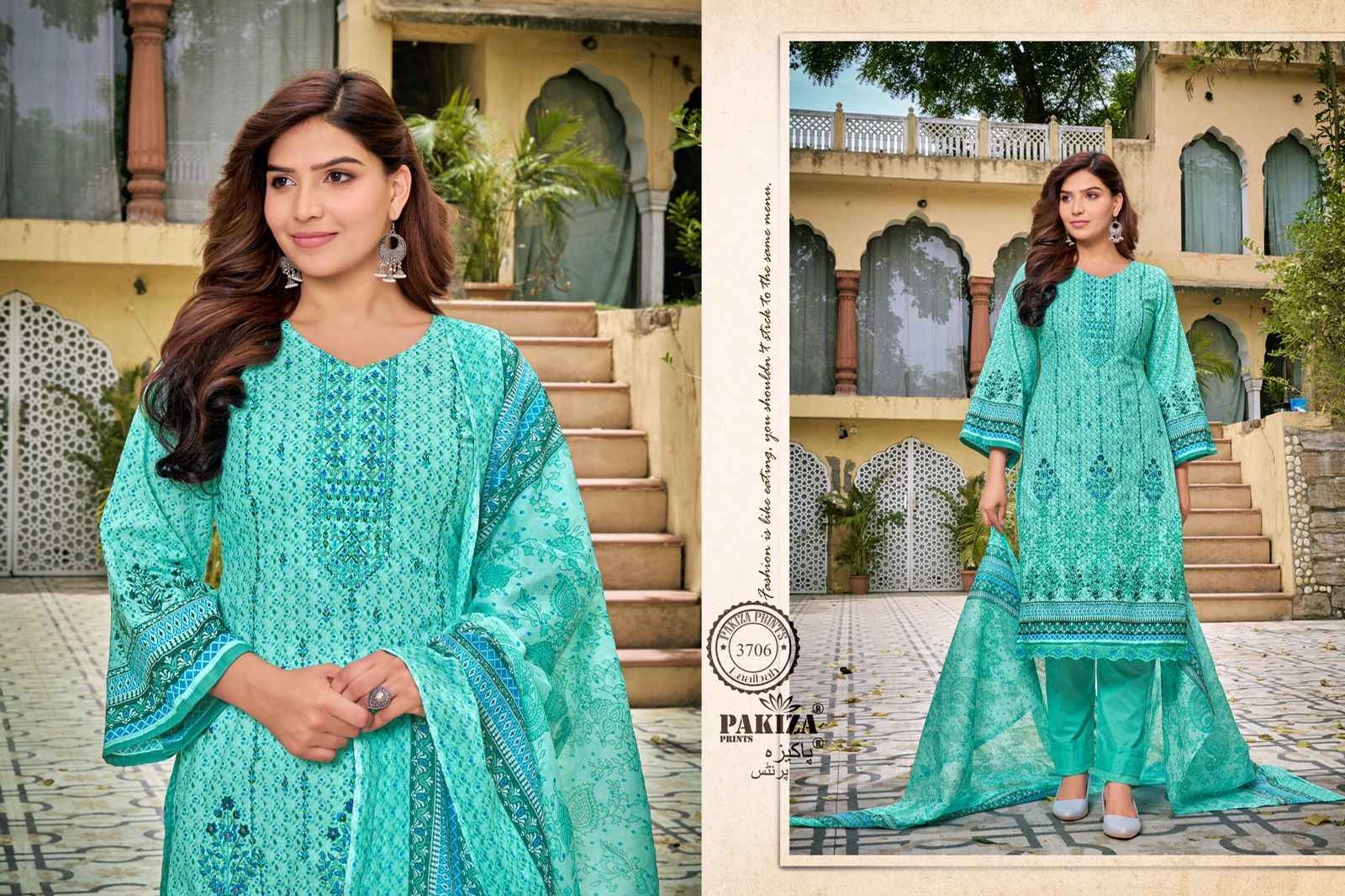 Pakiza Prints Laaibah Vol-37 Lawn Cotton Dress Material (10 Pc Catalouge)