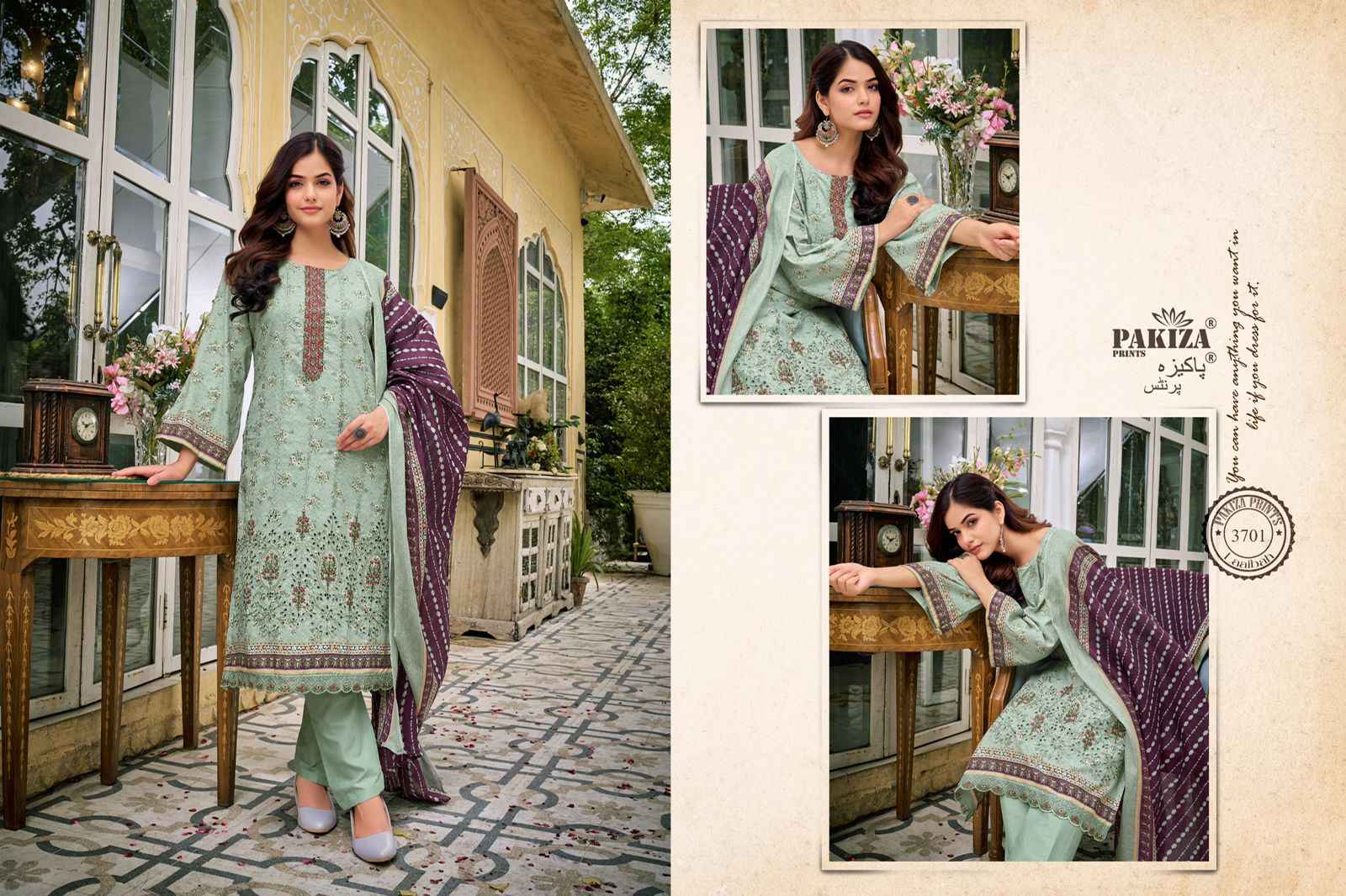 Pakiza Prints Laaibah Vol-37 Lawn Cotton Dress Material (10 Pc Catalouge)