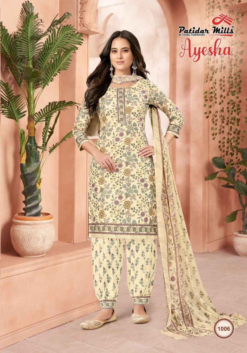 Patidar Mills Ayesha Cotton Dress Material 10 pcs Catalogue