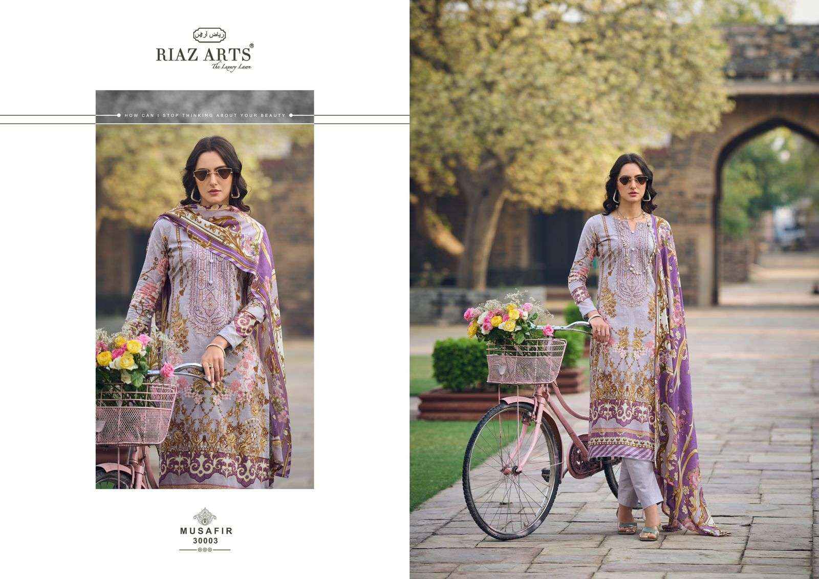 Riaz Arts Musafir Vol 4 Lawn Cotton Dress Material 6 pcs Catalogue