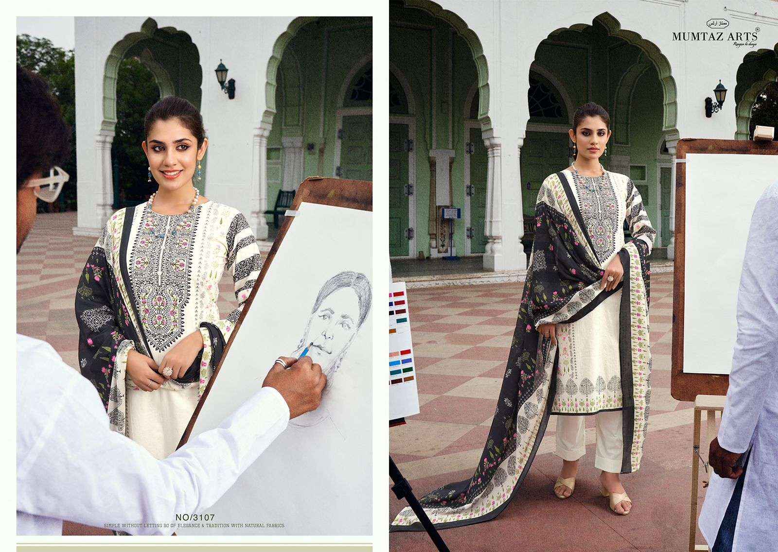 Riaz Arts The Artist Lawn Cotton Dress Material 8 pcs Catalogue