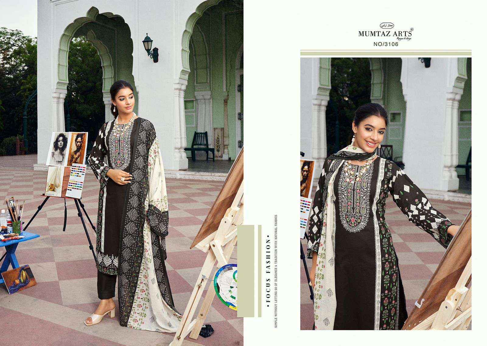 Riaz Arts The Artist Lawn Cotton Dress Material 8 pcs Catalogue