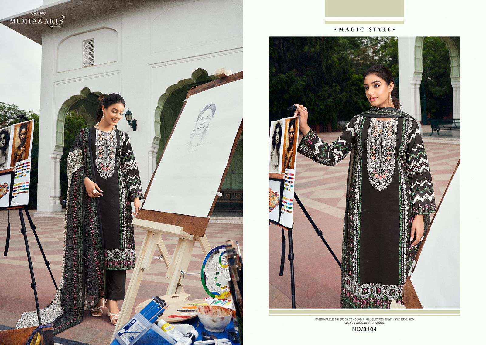 Riaz Arts The Artist Lawn Cotton Dress Material 8 pcs Catalogue