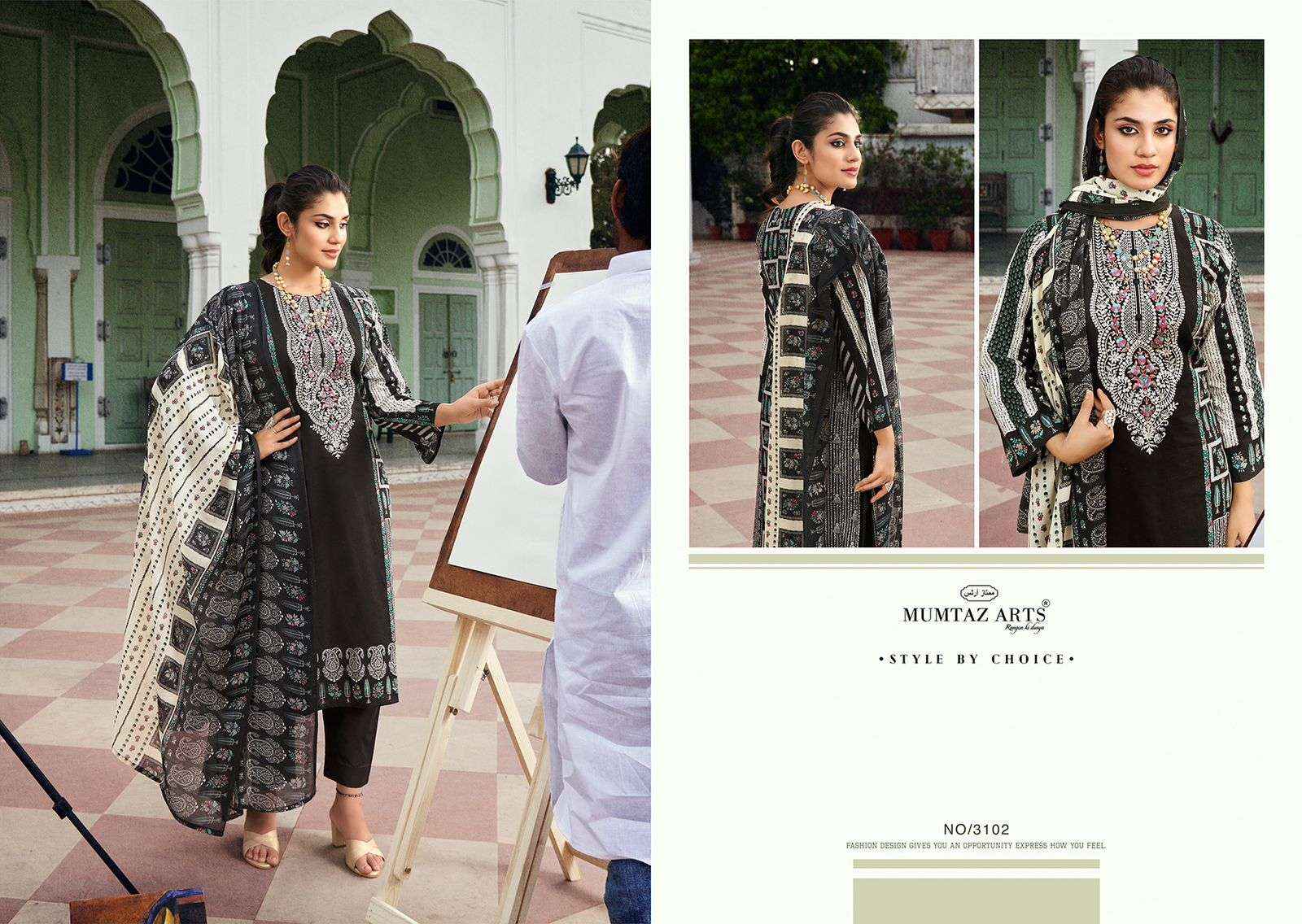 Riaz Arts The Artist Lawn Cotton Dress Material 8 pcs Catalogue