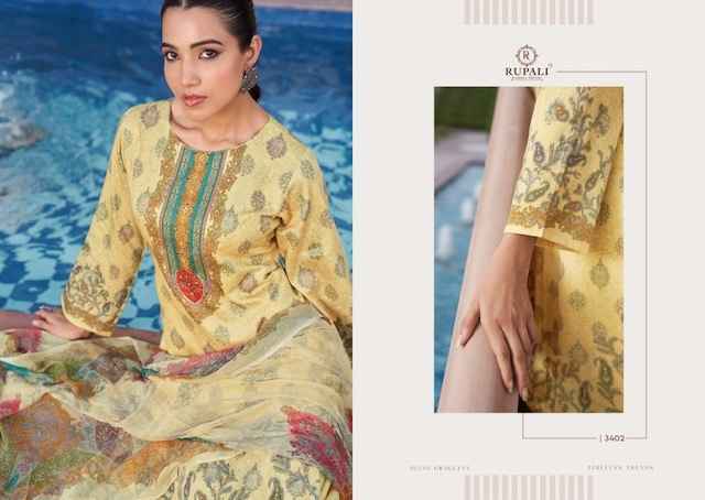 Rupali Fashion Morpankh Jam Satin Dress Material 6 pcs Catalogue