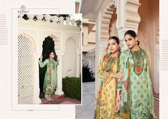 Rupali Fashion Morpankh Jam Satin Dress Material 6 pcs Catalogue