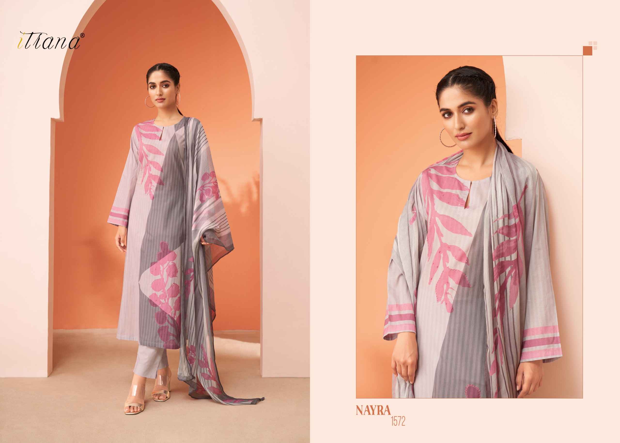 Sahiba Itrana Nayra Pure Cotton Lawn Print Dress Material (6 Pc Catalog)