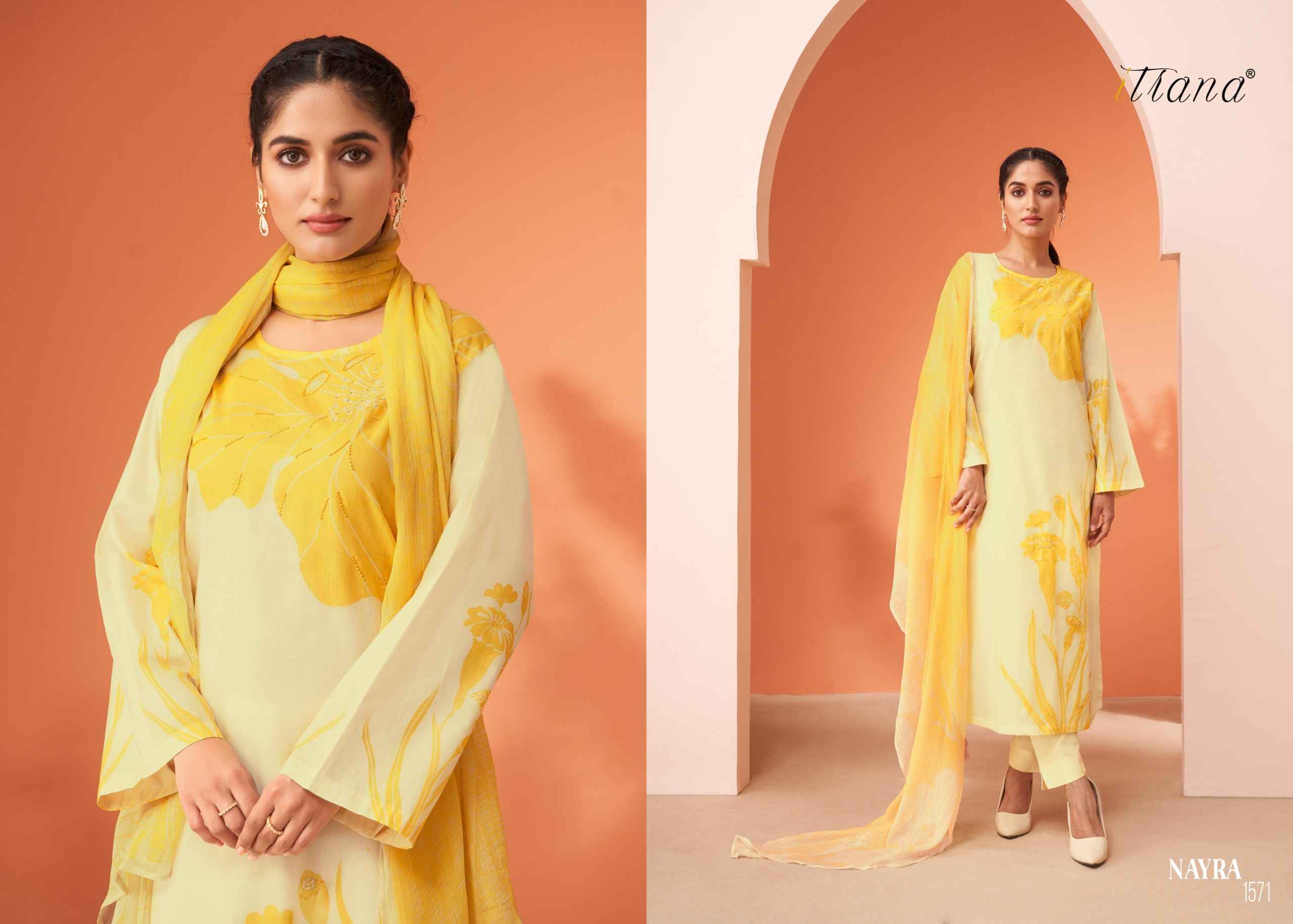 Sahiba Itrana Nayra Pure Cotton Lawn Print Dress Material (6 Pc Catalog)