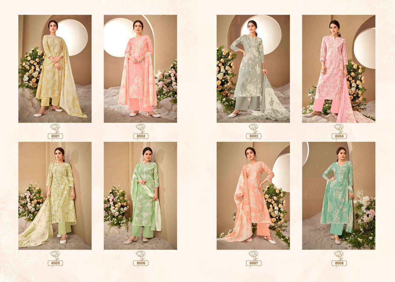 Salvi Fashion Selvina Silk Vol 8 Modal Silk Dress Material 8 pcs Catalogue