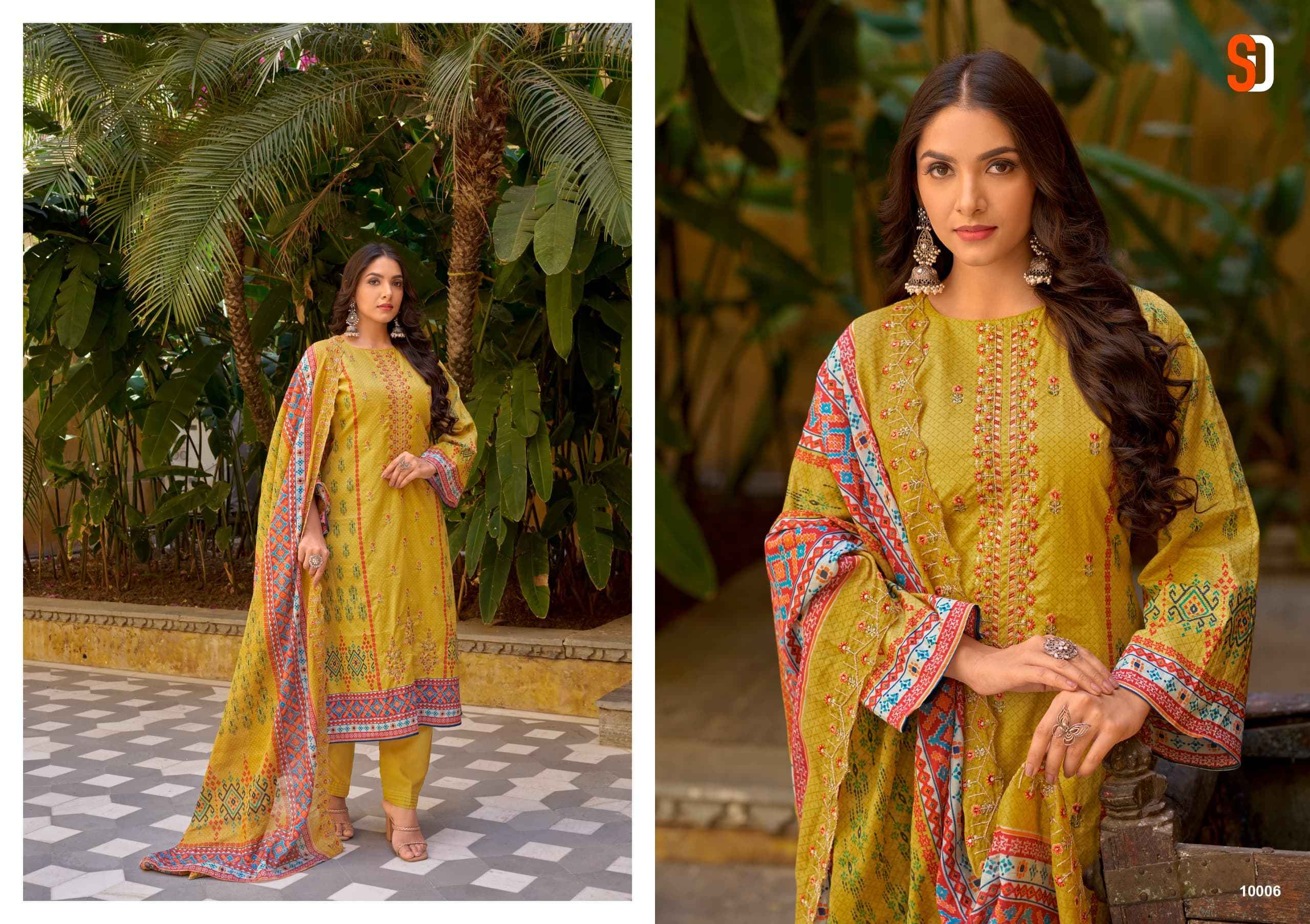 Shraddha Designer Bin Saeed Lawn Collection Vol-10 Cotton Dress Material (8 pc Cataloge)