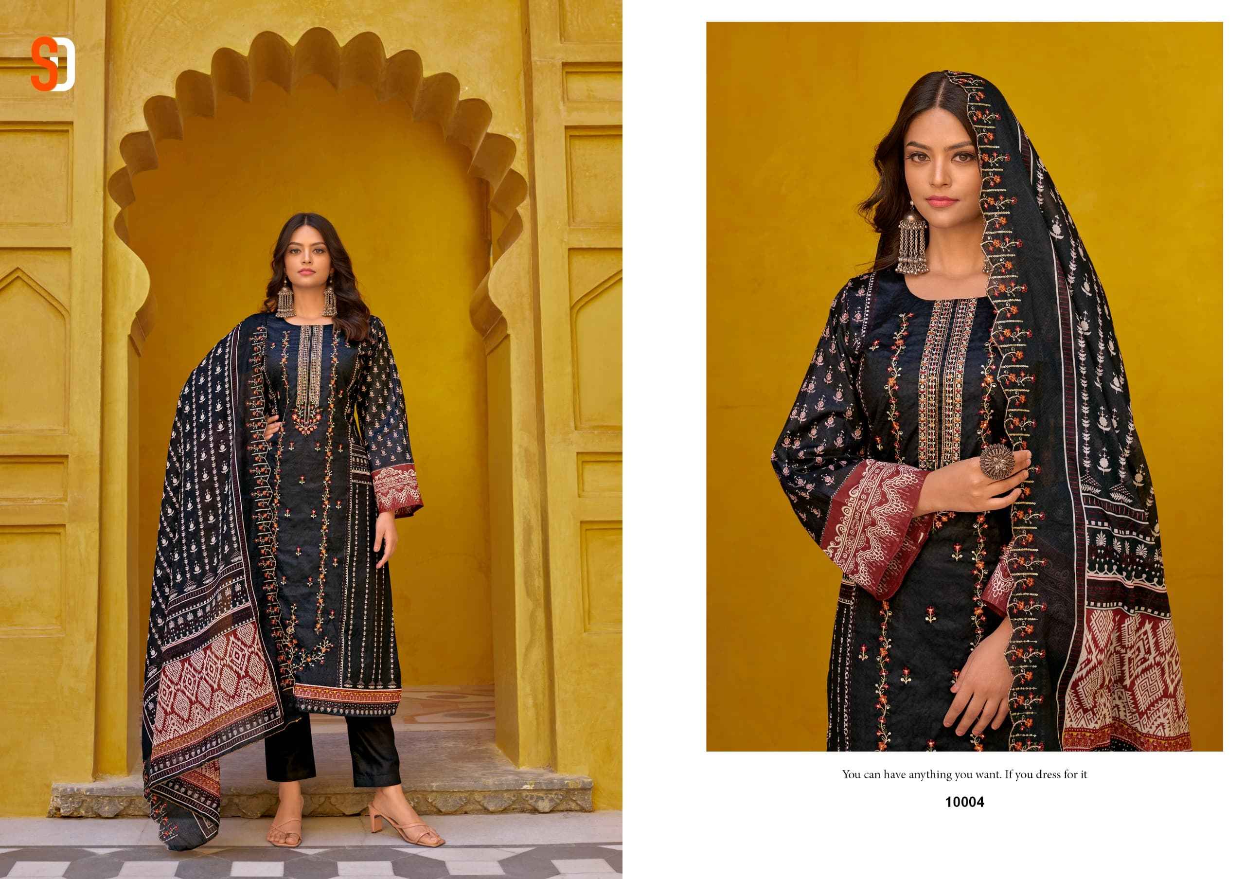 Shraddha Designer Bin Saeed Lawn Collection Vol-10 Cotton Dress Material (8 pc Cataloge)