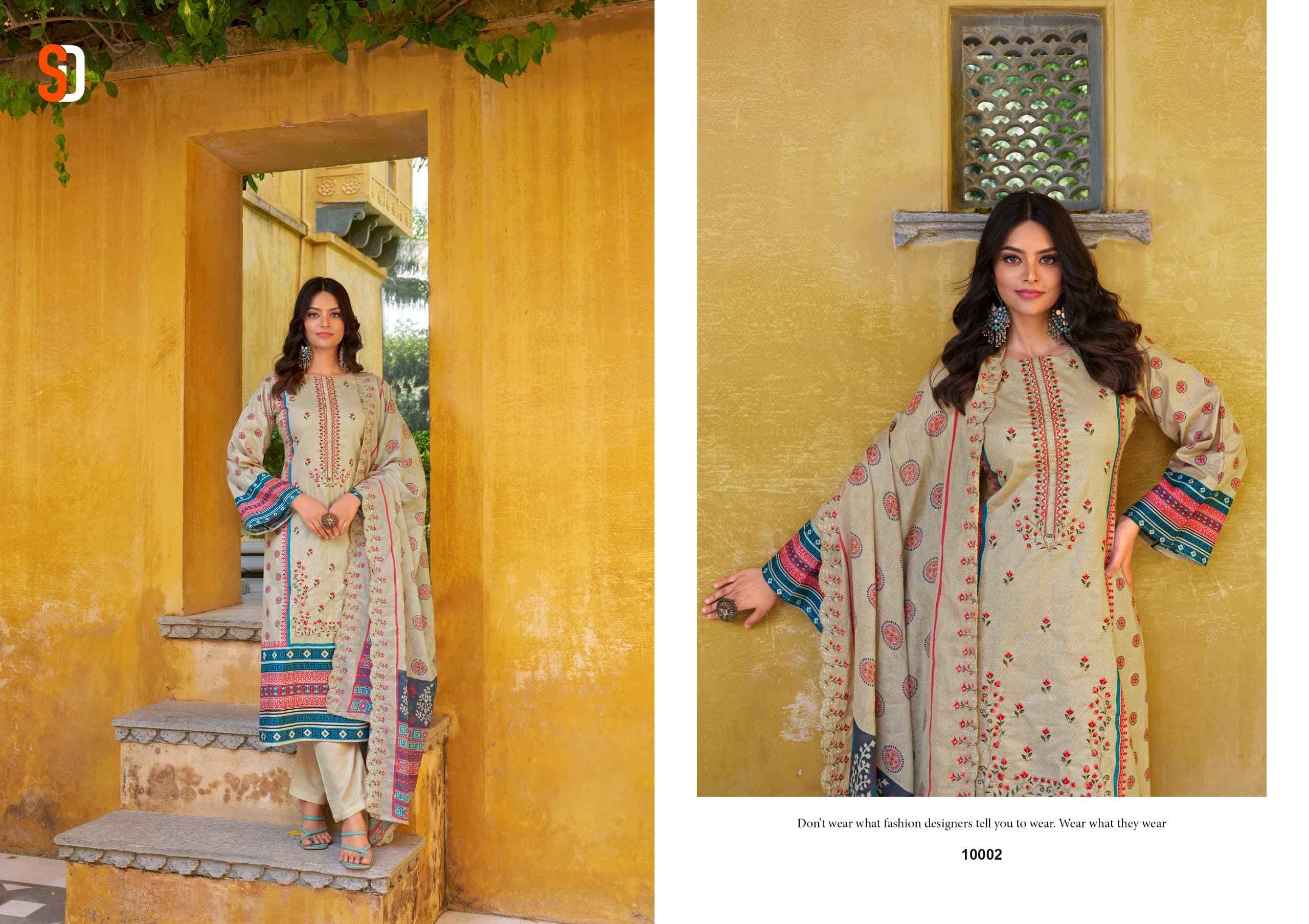 Shraddha Designer Bin Saeed Lawn Collection Vol-10 Cotton Dress Material (8 pc Cataloge)