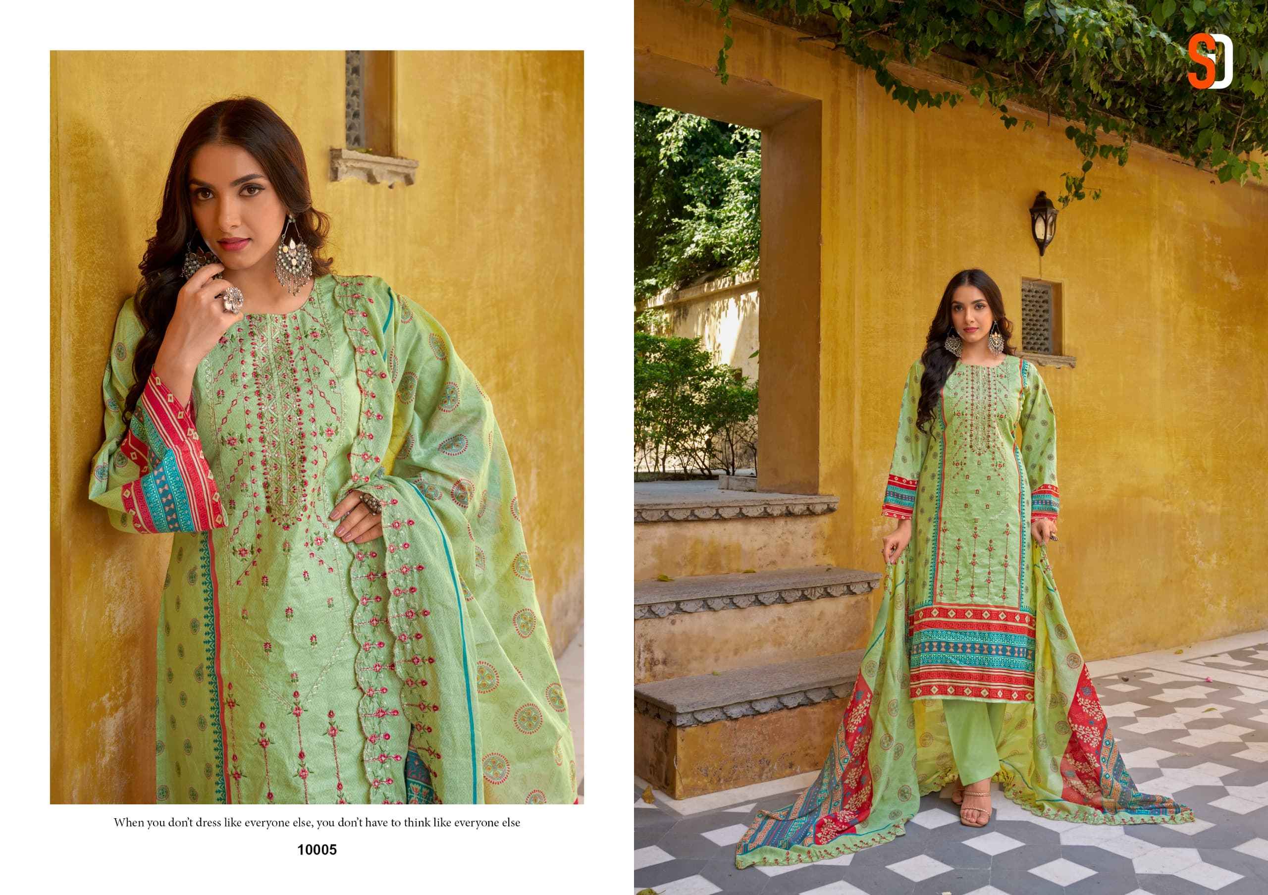 Shraddha Designer Bin Saeed Lawn Collection Vol-10 Cotton Dress Material (8 pc Cataloge)