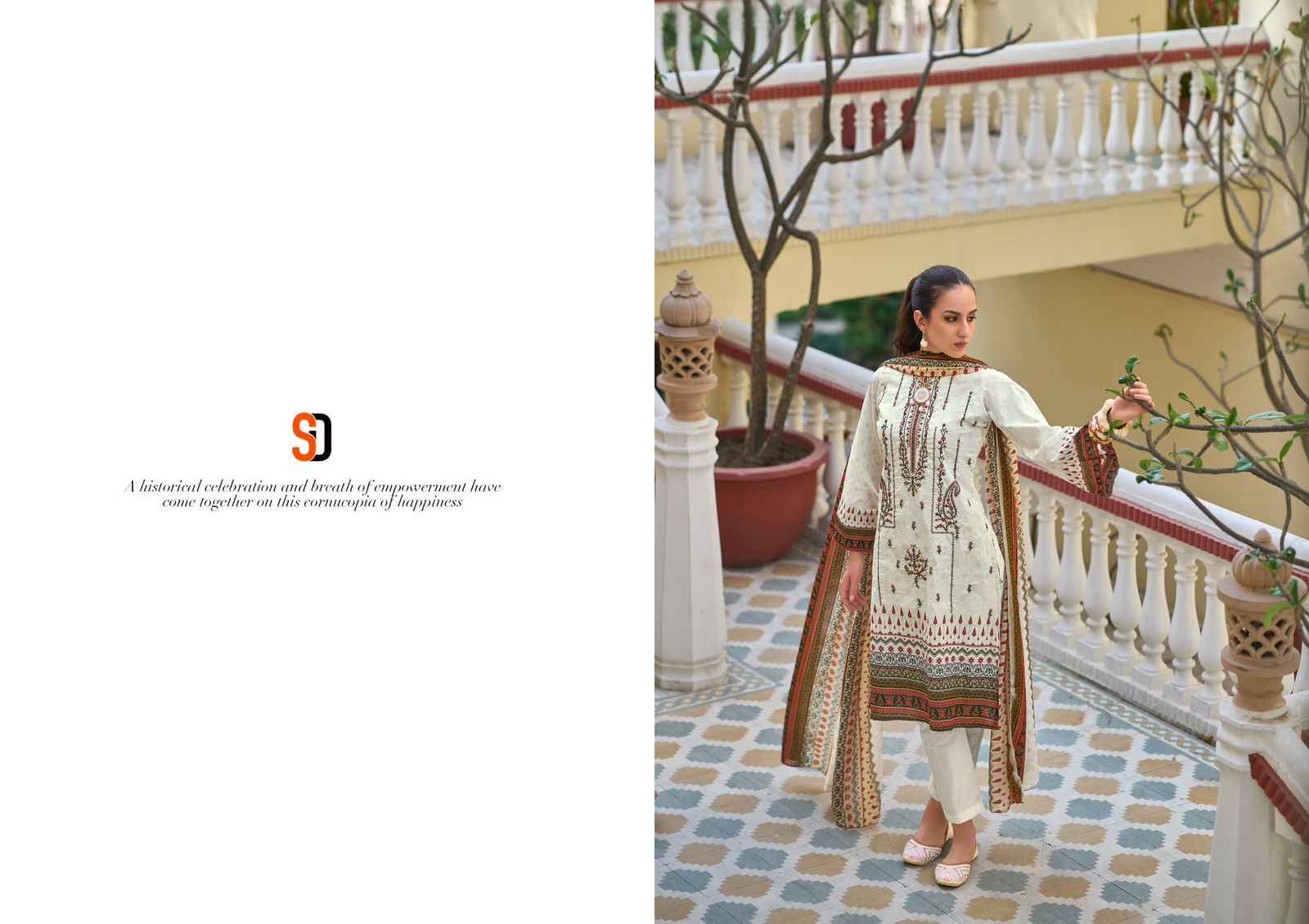 Shraddha Designer Bin Saeed Lawn Collection Vol-9 Cotton Dress Material (4 pc Cataloge)