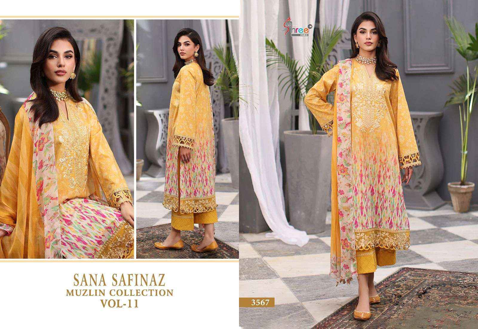 Shree Fabs Sana Safinaz Muzlin Collection Vol 11 Cotton Dress Material 5 pcs Catalogue