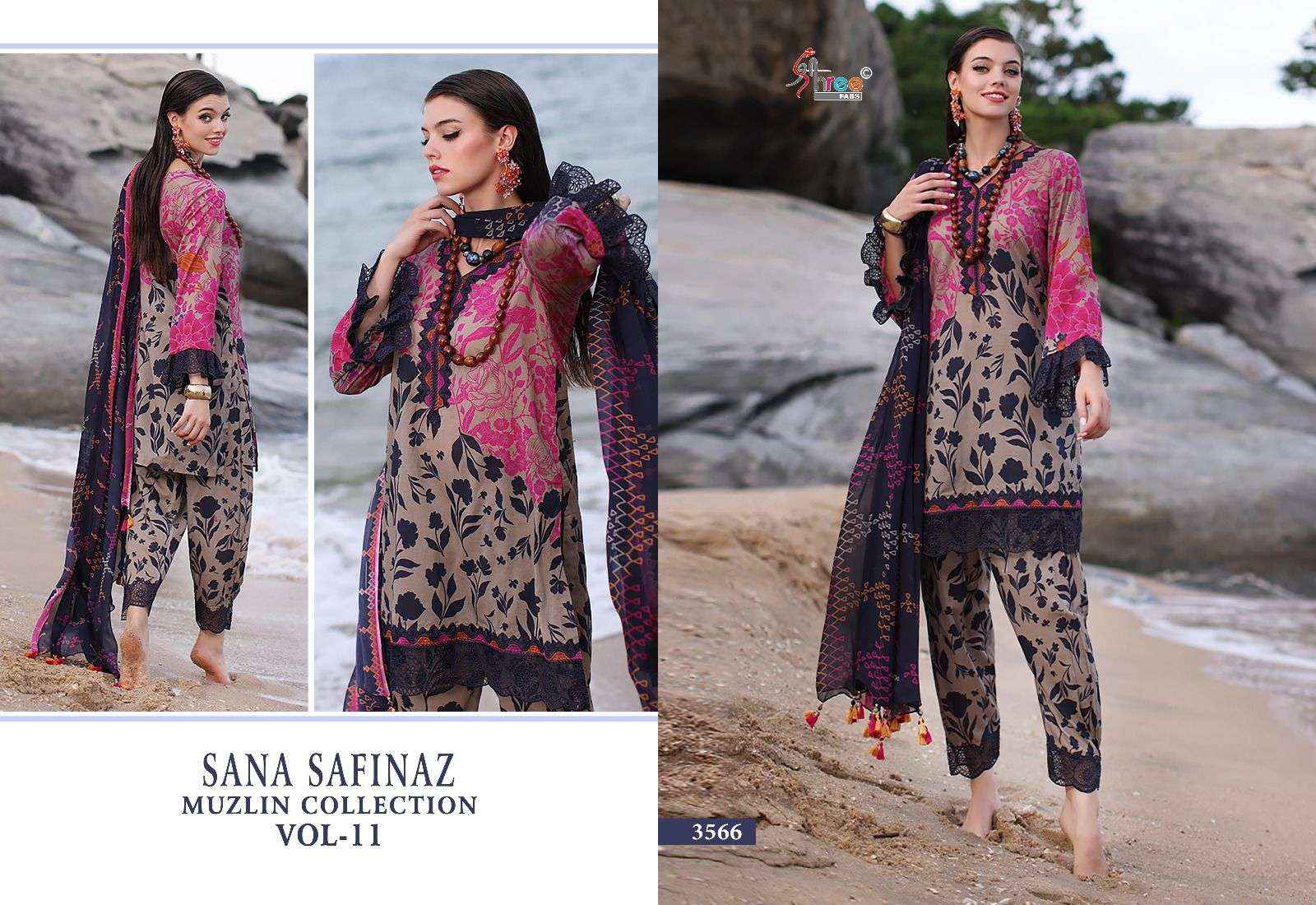 Shree Fabs Sana Safinaz Muzlin Collection Vol 11 Cotton Dress Material 5 pcs Catalogue