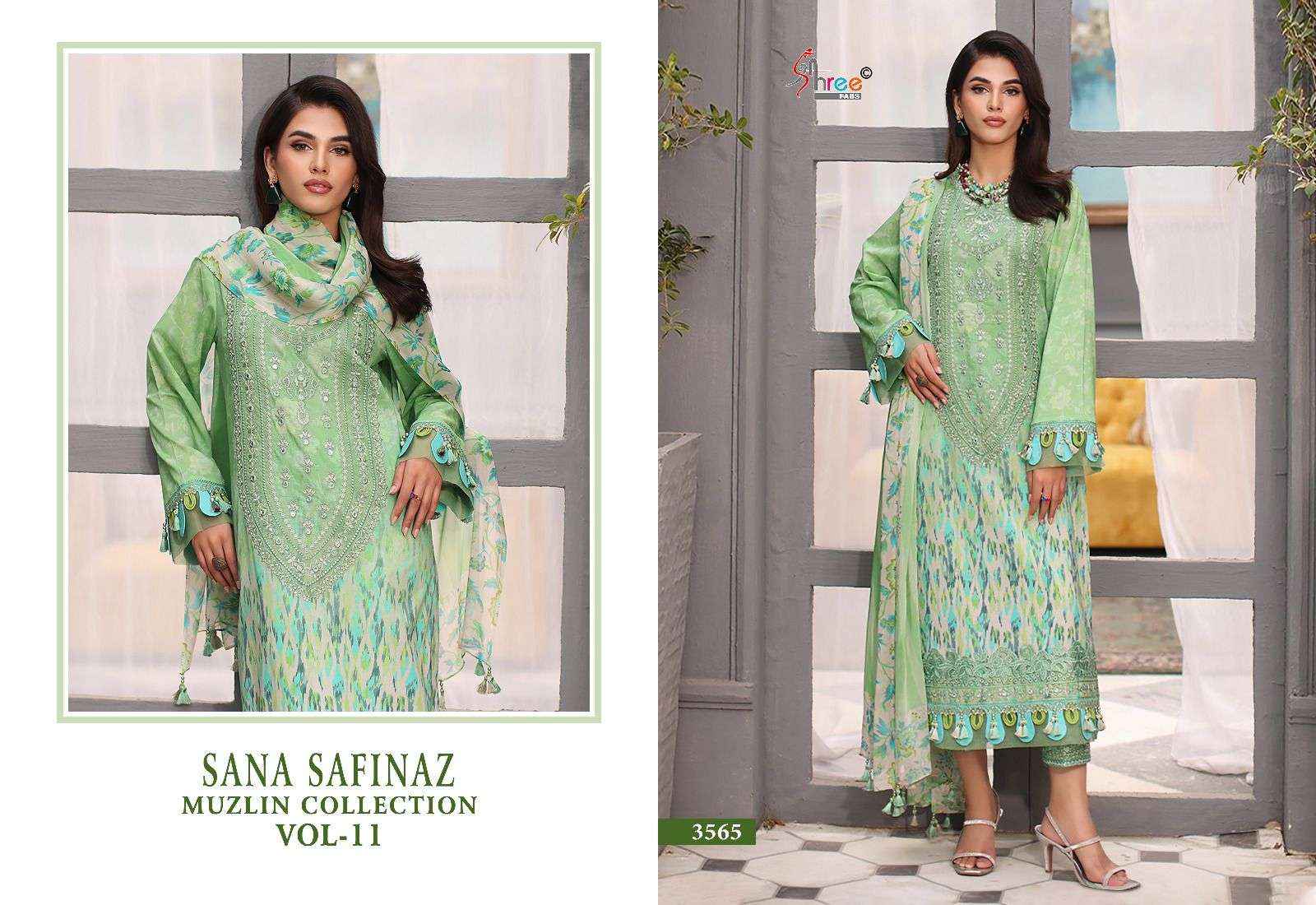 Shree Fabs Sana Safinaz Muzlin Collection Vol 11 Cotton Dress Material 5 pcs Catalogue