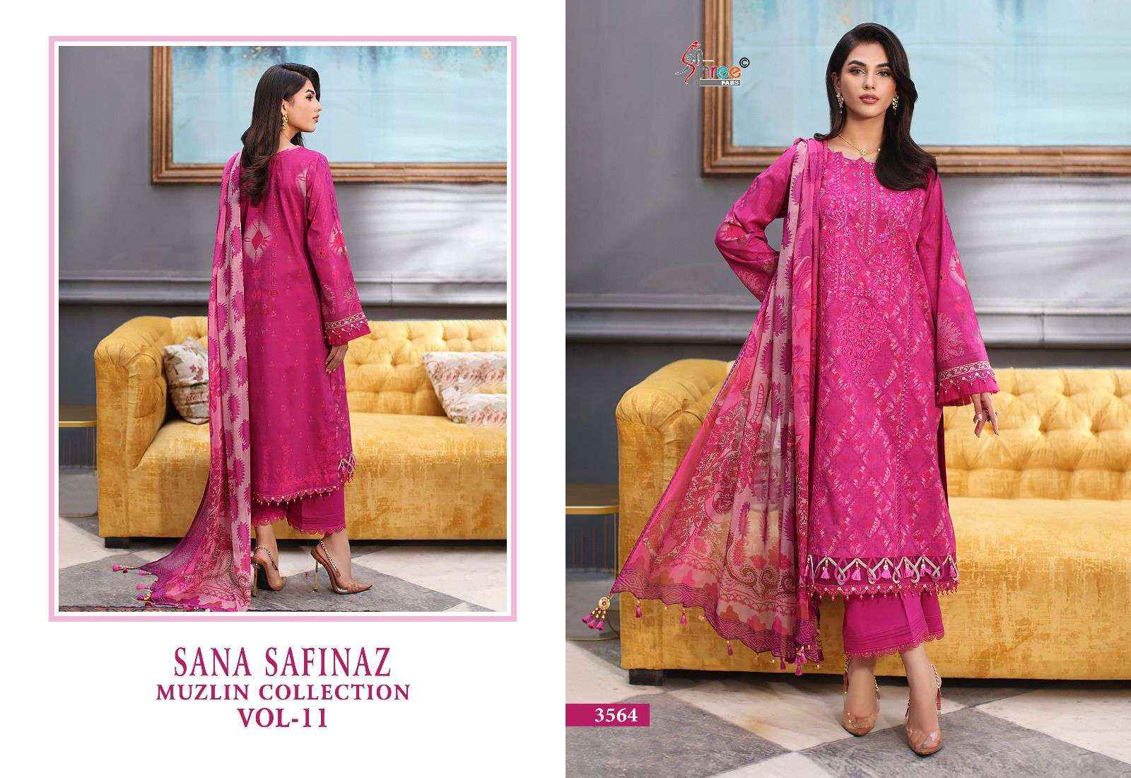 Shree Fabs Sana Safinaz Muzlin Collection Vol 11 Cotton Dress Material 5 pcs Catalogue