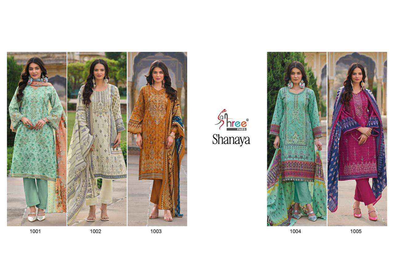 Shree Fabs Shanaya Cotton Dress Material 5 pcs Catalogue