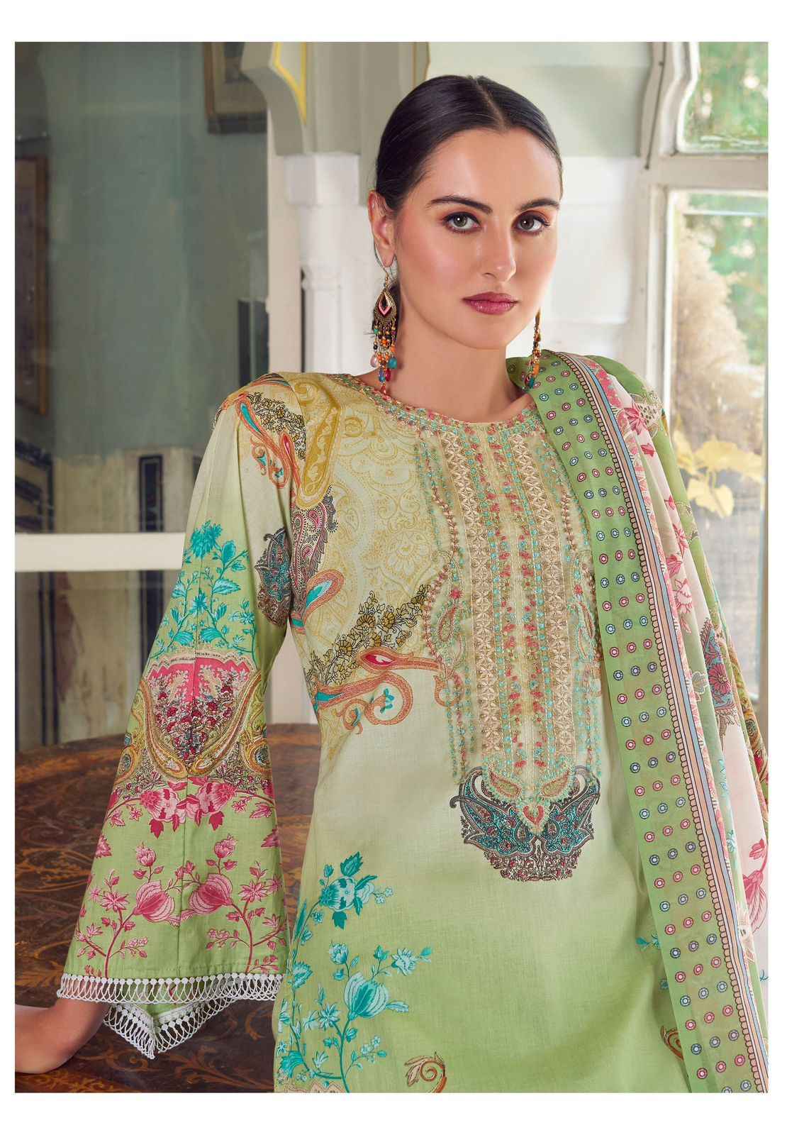 The Hermitage Shop Meraki Pure Lawn Dress Material (6 Pc Catalog)