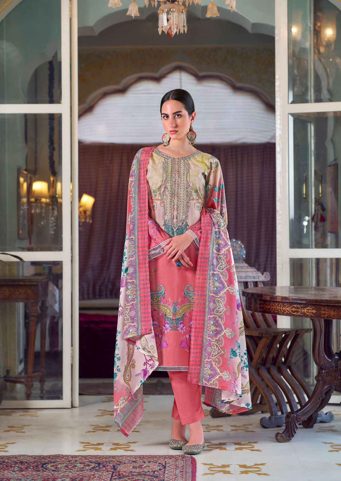 The Hermitage Shop Meraki Pure Lawn Dress Material (6 Pc Catalog)