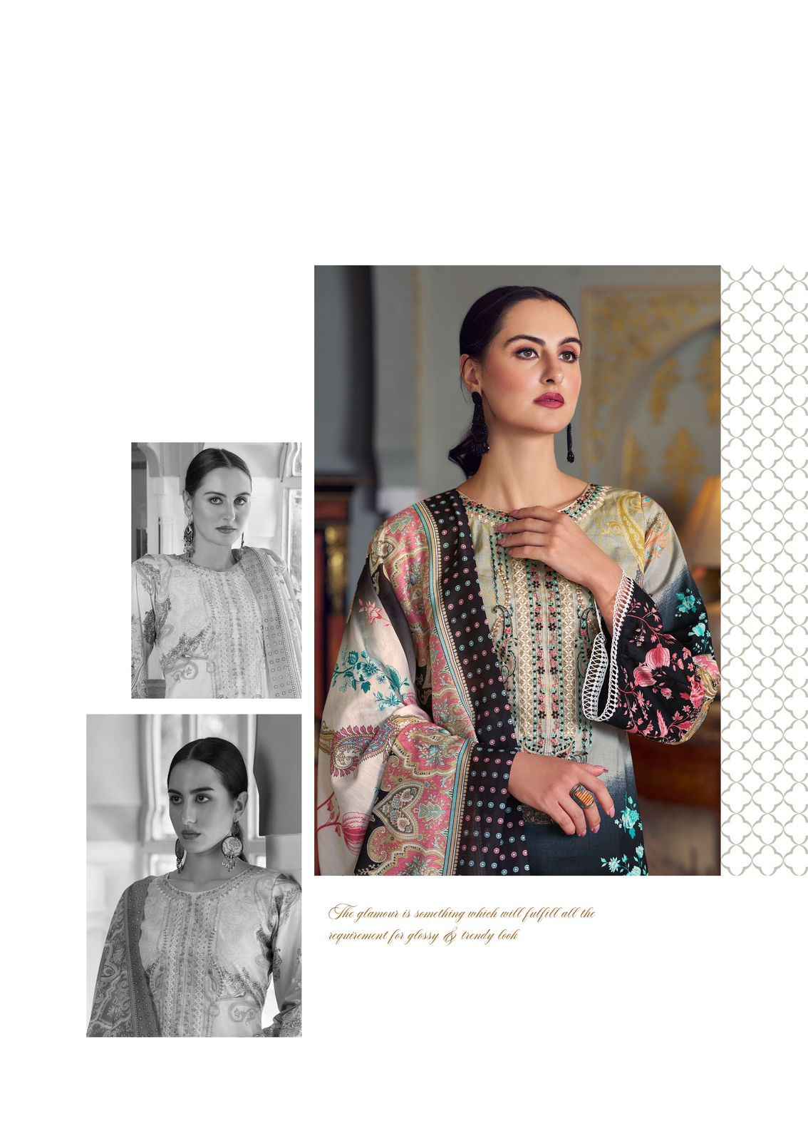 The Hermitage Shop Meraki Pure Lawn Dress Material (6 Pc Catalog)