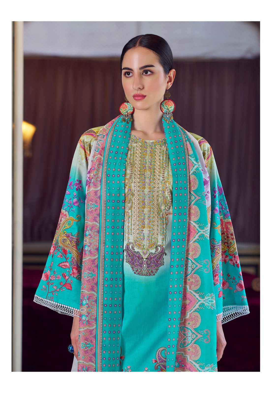 The Hermitage Shop Meraki Pure Lawn Dress Material (6 Pc Catalog)