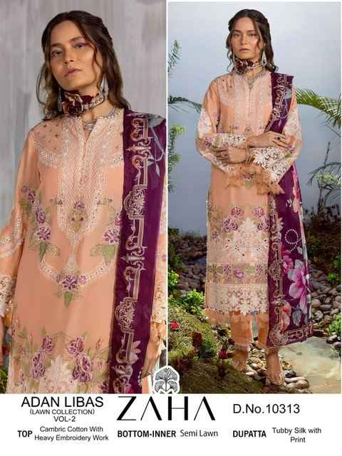 Zaha Adan Libas Vol 2 Cotton Dress Material 3 pcs Catalogue