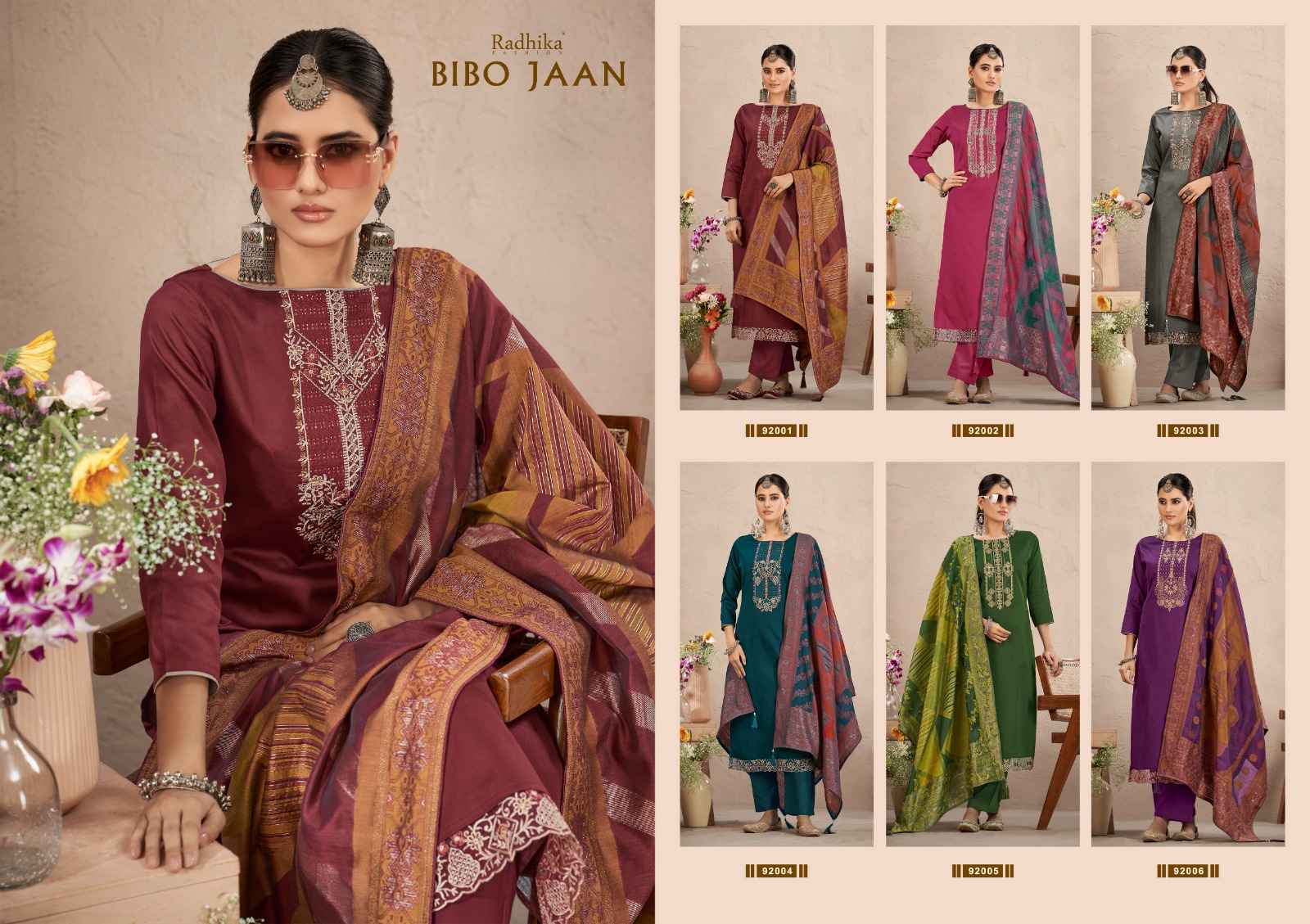 Azara Bibo Jaan Zam Cotton Dress Material (6 pc Cataloge)