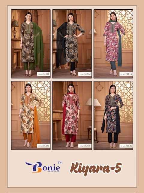 Bonie Kiara Vol 5 Rayon Kurti Combo 6 pcs Catalogue