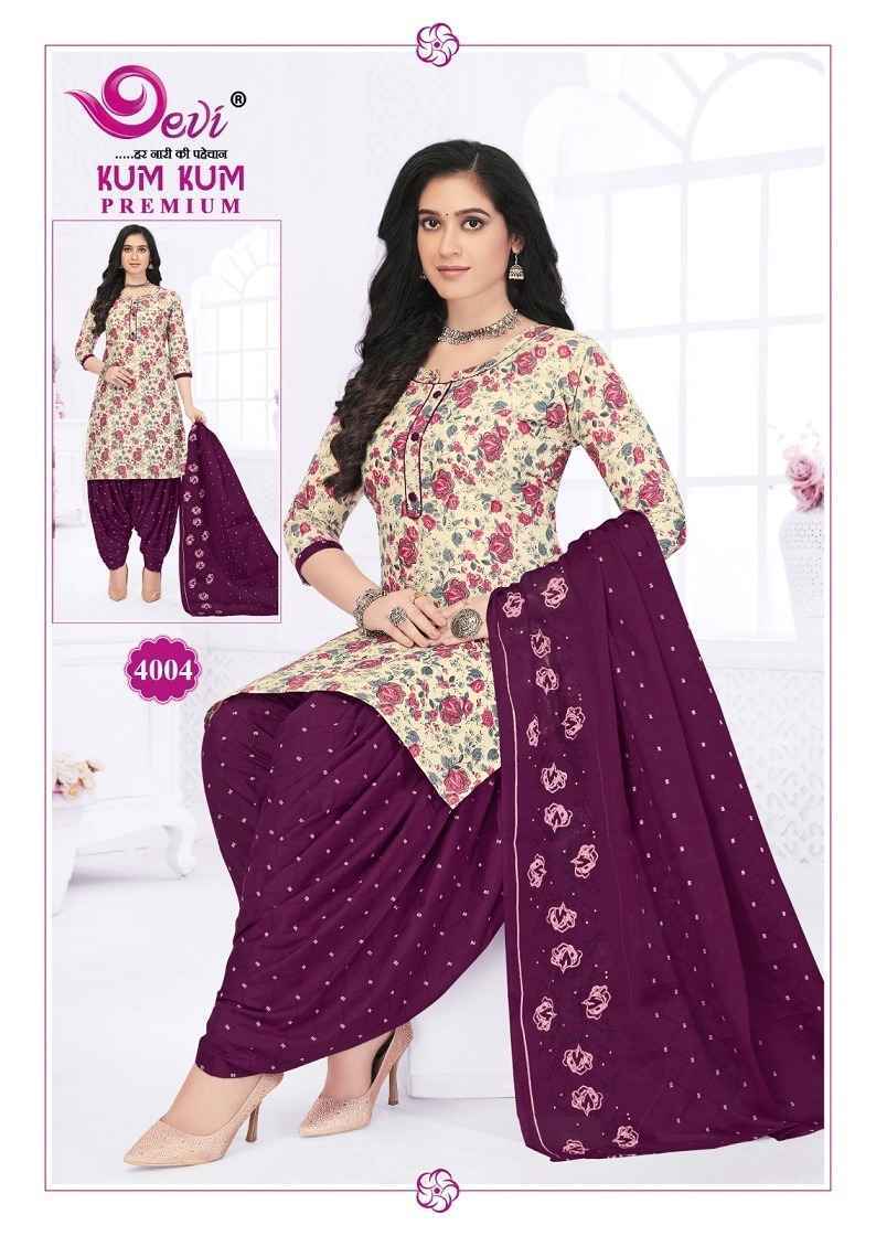 Devi Kum Kum Premium Vol-4 Cotton Readymade Suit (12 pcs Catalogue)