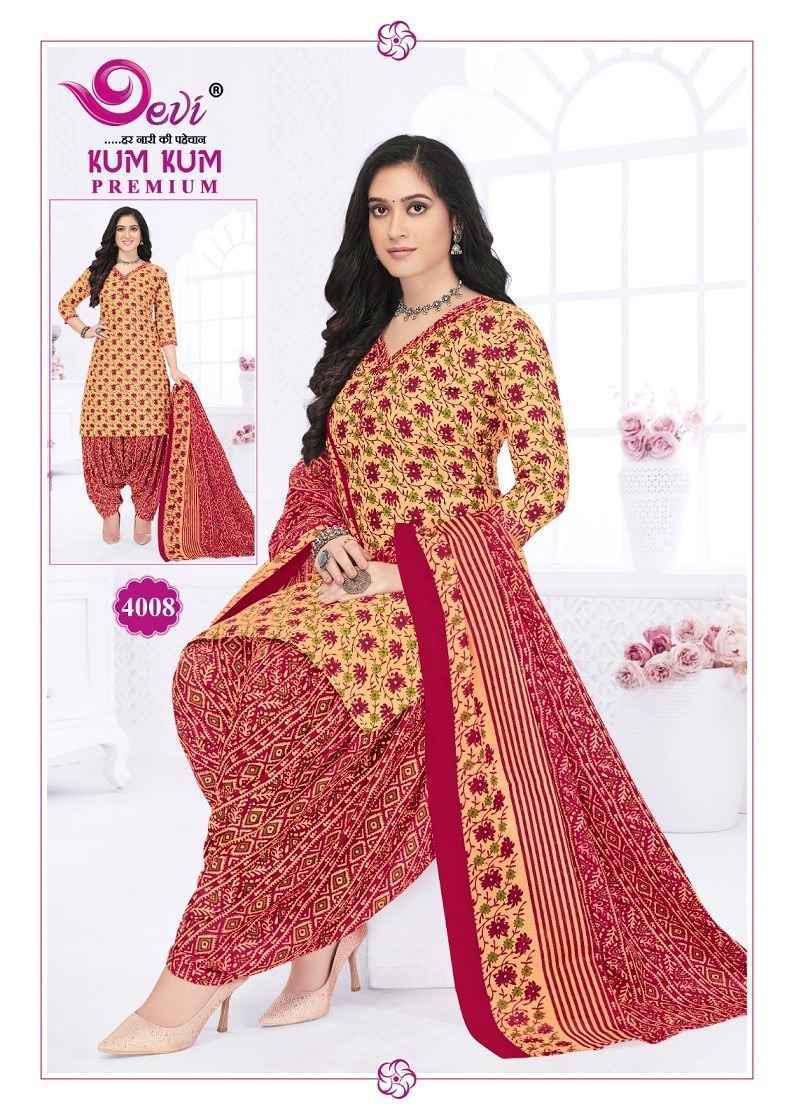 Devi Kum Kum Premium Vol-4 Cotton Readymade Suit (12 pcs Catalogue)