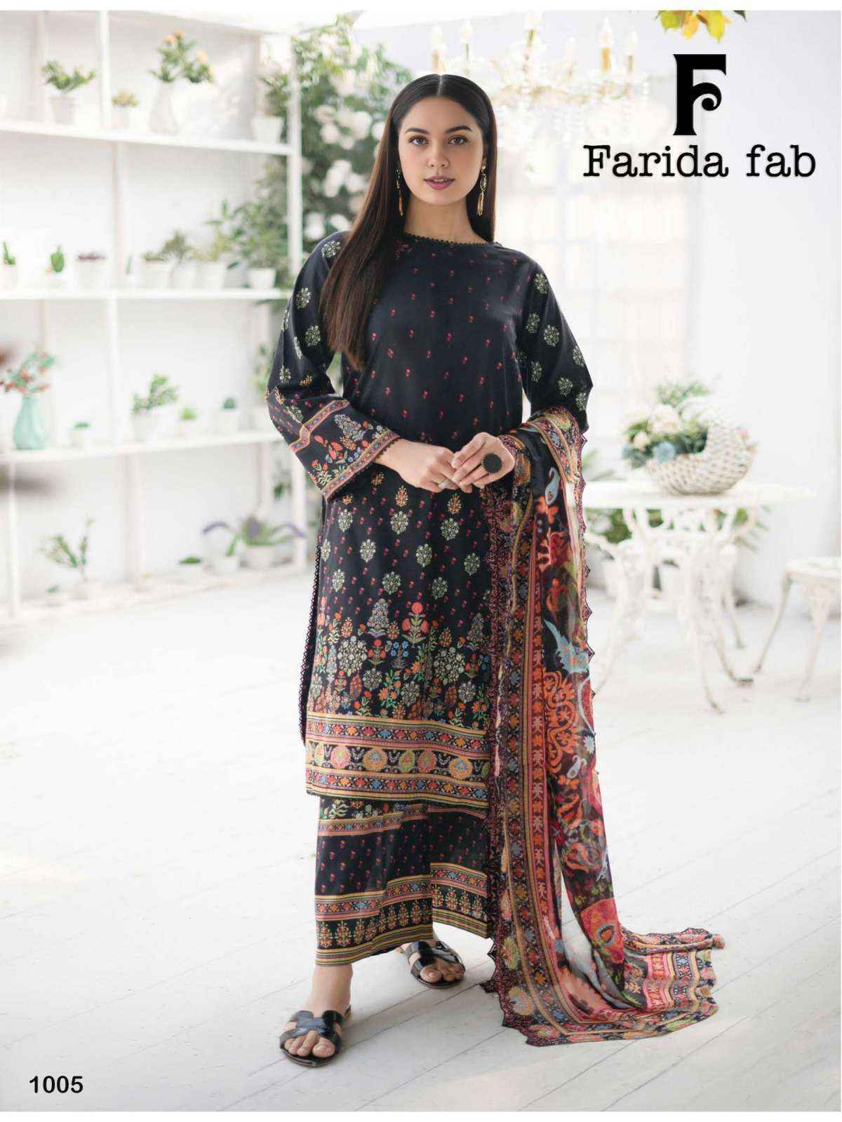 Farida Fab Spriing Summer Cotton Dress Material 10 pcs Catalogue