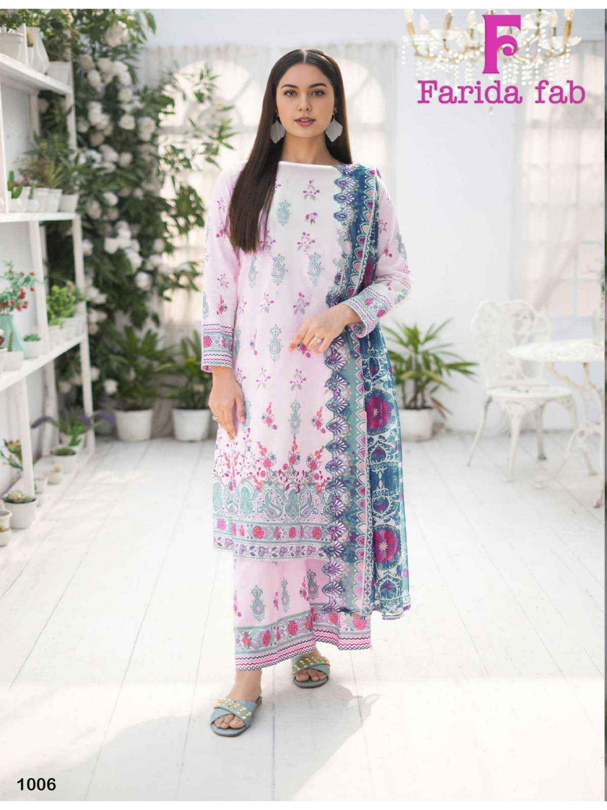 Farida Fab Spriing Summer Cotton Dress Material 10 pcs Catalogue