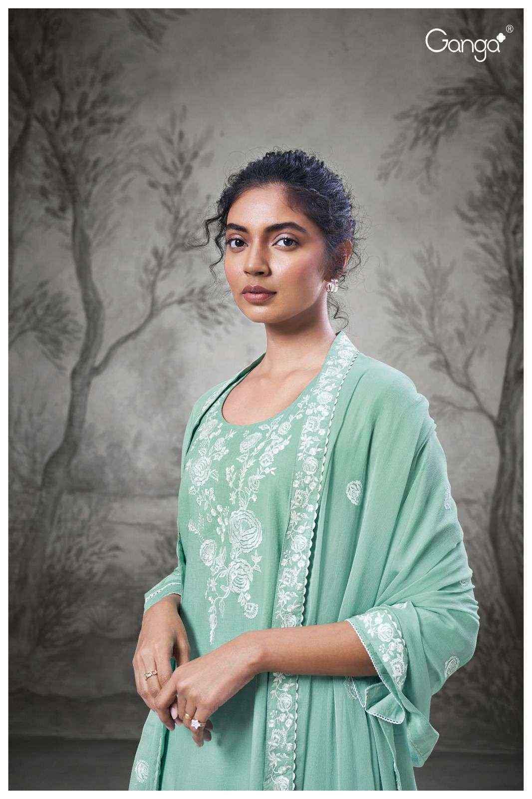 Ganga Elvin-2494 Premium Cotton Dress Material ( 4 pcs catalog )