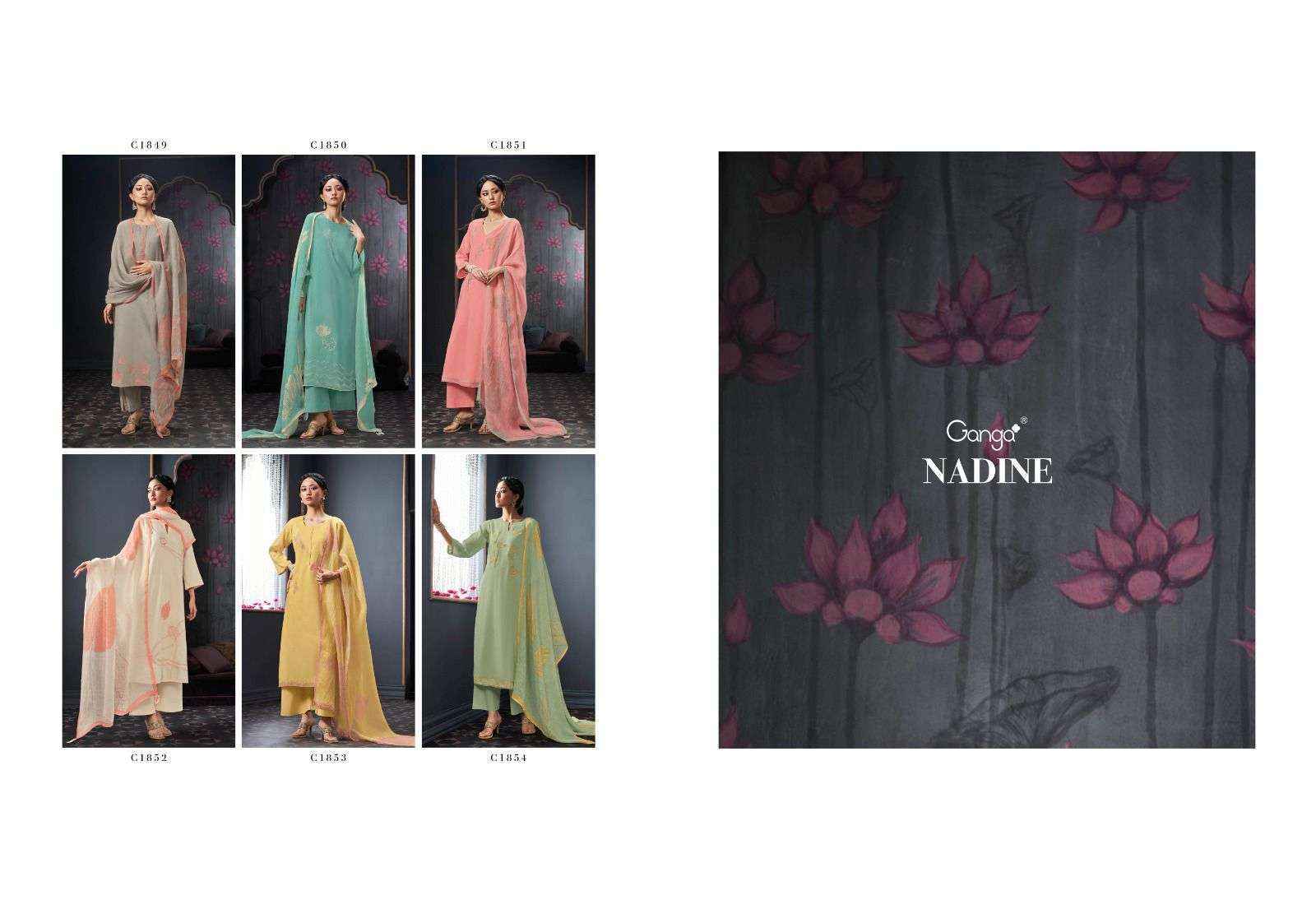 Ganga Fashion Nadine Cotton Dress Material (4 Pc Catalog)